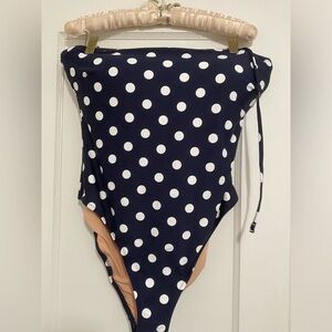 J Crew Polka Dot One Piece Swimsuit NWT 14